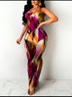 Purple Abstract Maxi Dress